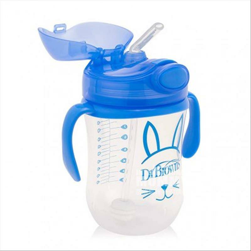 Dr Brown `s American baby cup jerami tersedak tahan biru 270ml versi luar negeri
