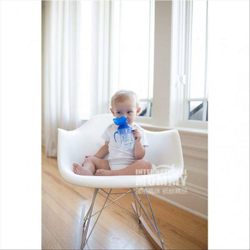 Dr Brown `s American baby cup jerami tersedak tahan biru 270ml versi luar negeri