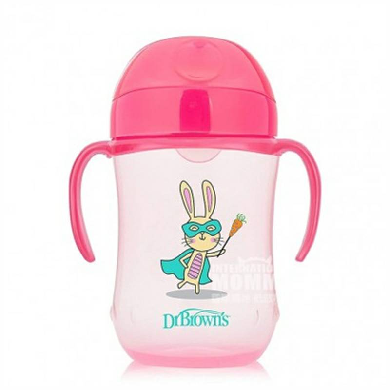 cangkir minum bocor bayi Dr. Brown dari Amerika dengan pegangan versi 270ml di luar negeri