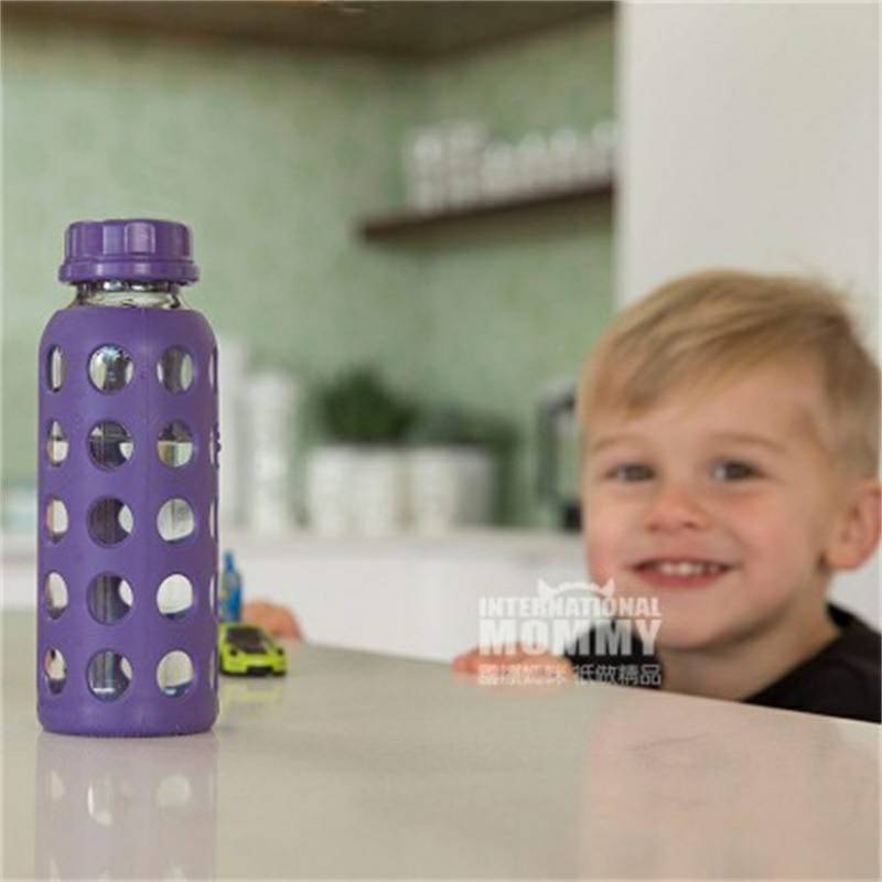 Lifefactory American Lifefactory Silicone Case Anak-anak Piala Air Kaca 250ml Versi Luar Negeri