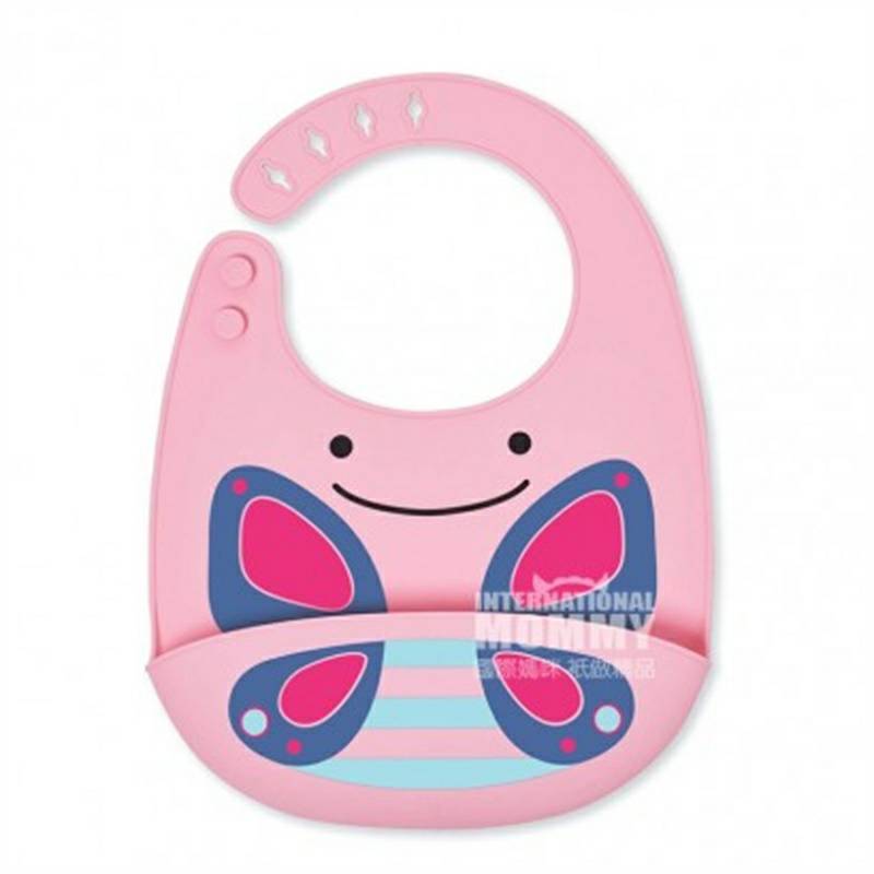 SKIP HOP American SKIP HOP Zoo seri kartun silikon tiga dimensi bib versi luar negeri