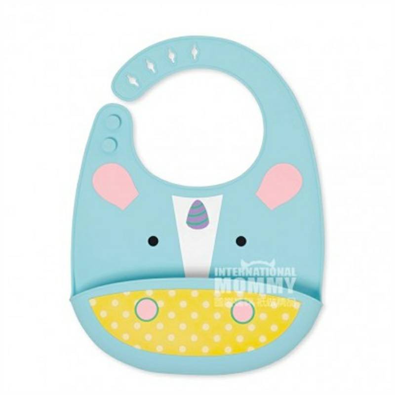 SKIP HOP American SKIP HOP Zoo seri kartun silikon tiga dimensi bib versi luar negeri