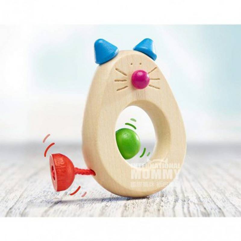 Selecta German Selecta Baby Wooden Kitten Molar Toy Overseas Version