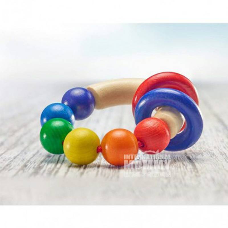 Selecta Jerman Selecta bayi cincin tangan manik-manik kayu warna versi luar negeri