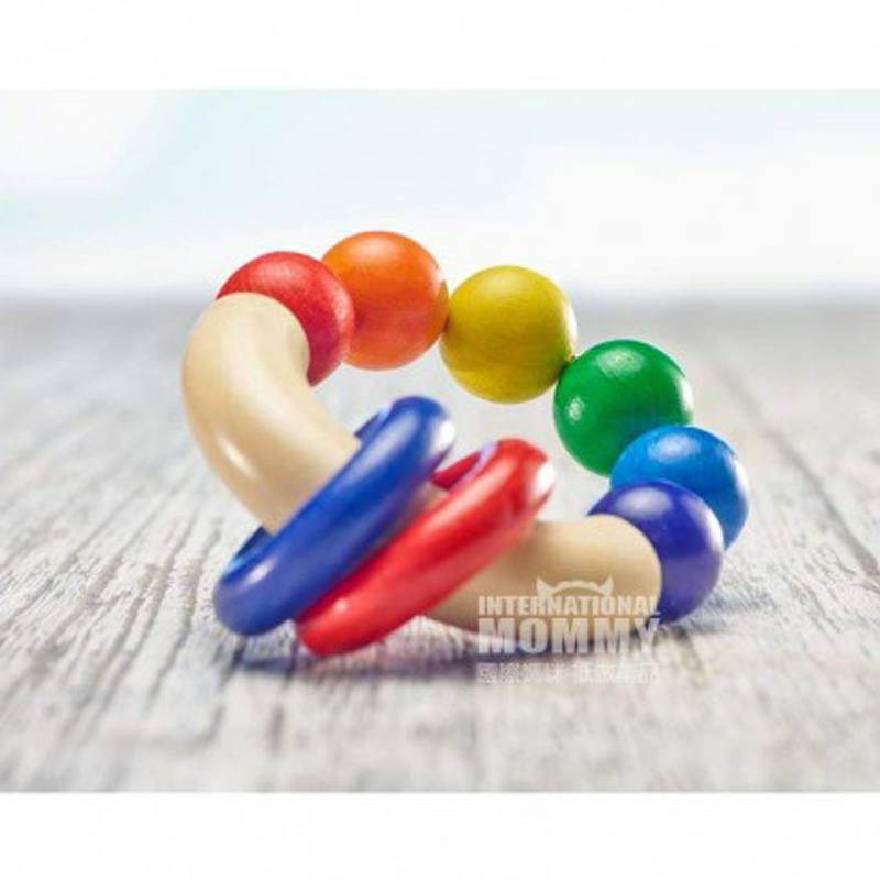 Selecta Jerman Selecta bayi cincin tangan manik-manik kayu warna versi luar negeri