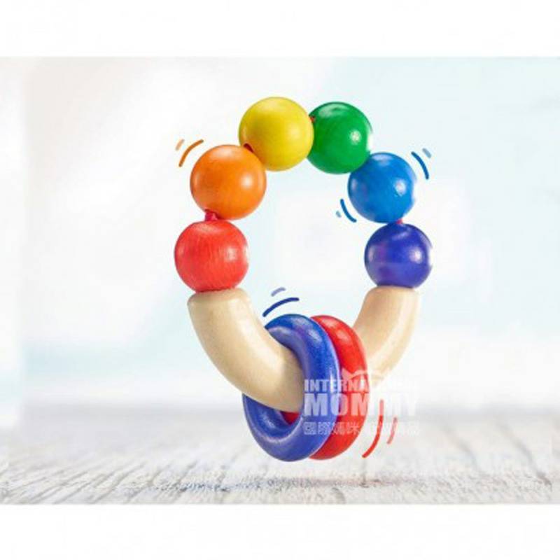 Selecta Jerman Selecta bayi cincin tangan manik-manik kayu warna versi luar negeri