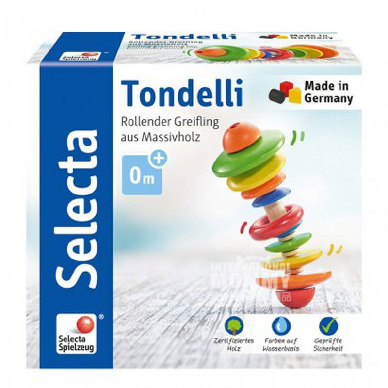 Selecta Jerman Selecta bayi mainan mainan kayu bergulir versi luar negeri