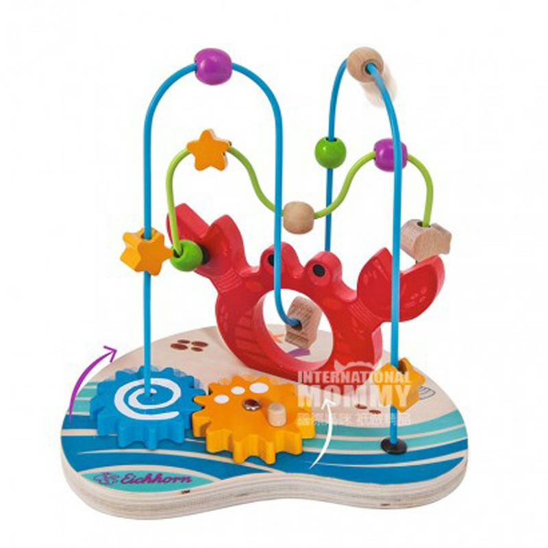 Eichhorn German Baby Crab Bead Toy Versi Luar Negeri