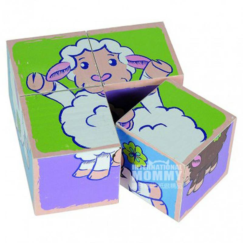 Eichhorn mainan puzzle kubus domba Jerman versi luar negeri