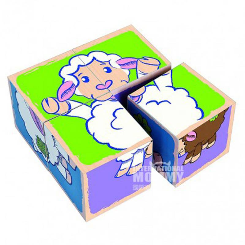 Eichhorn mainan puzzle kubus domba Jerman versi luar negeri