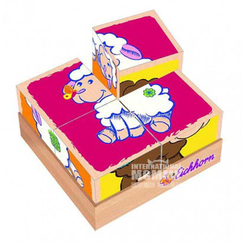 Eichhorn mainan puzzle kubus domba Jerman versi luar negeri