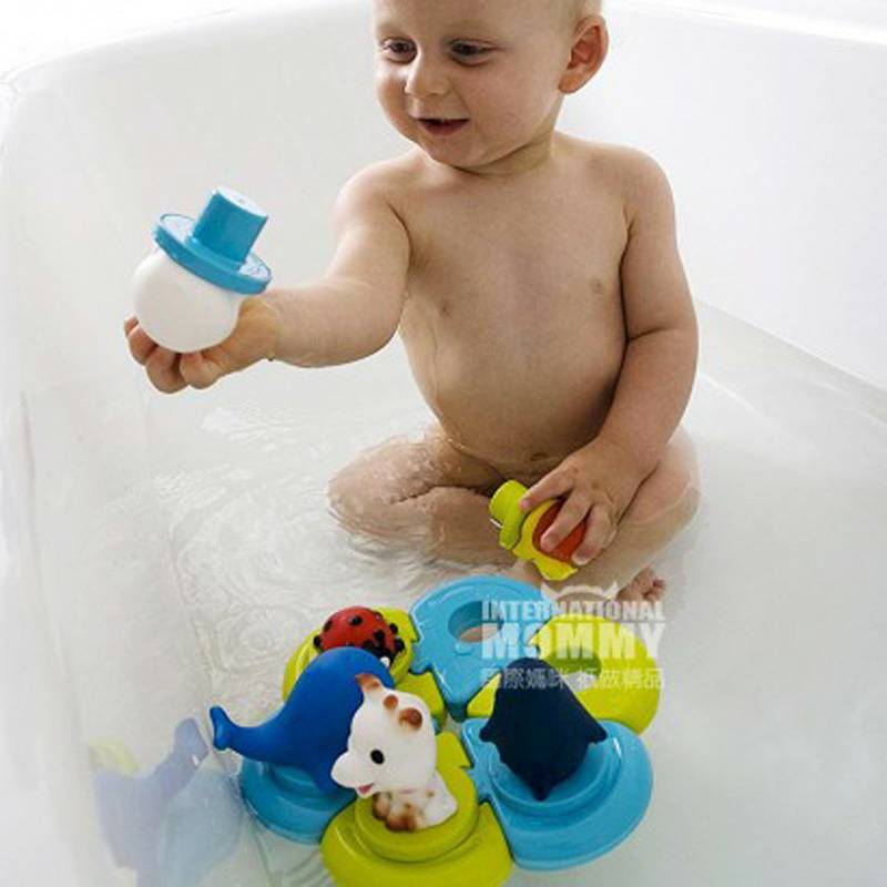 Vulli Sophie boneka binatang Prancis Baby bath pemaksaan versi luar negeri