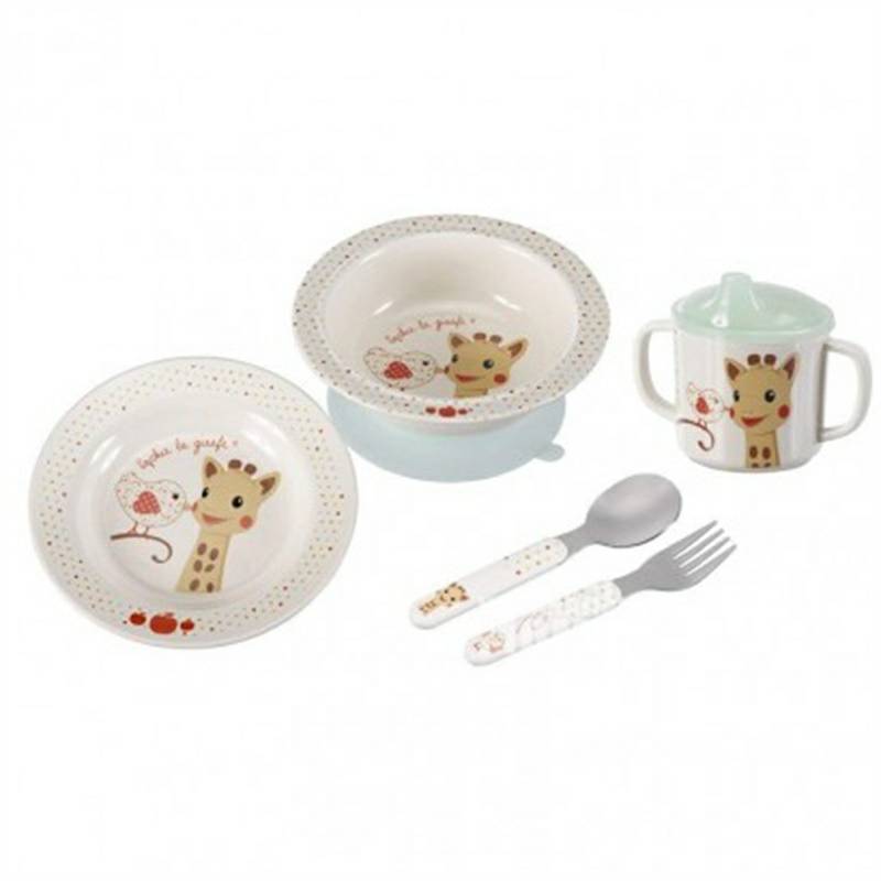 Vulli Sophie French baby tableware 5-piece gift box set edisi luar negeri