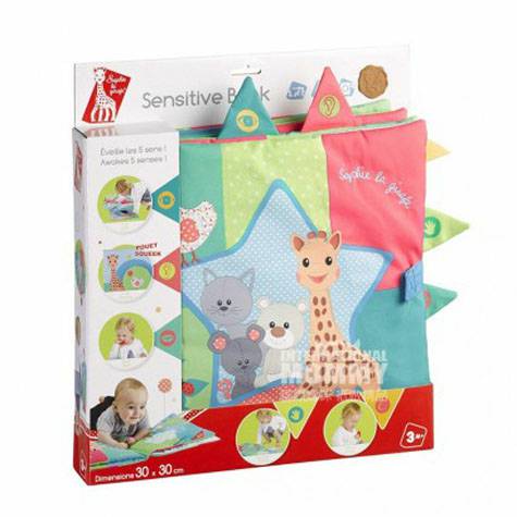 Vulli Sophie French Baby Large Touch Toy Cloth Book Versi Luar Negeri