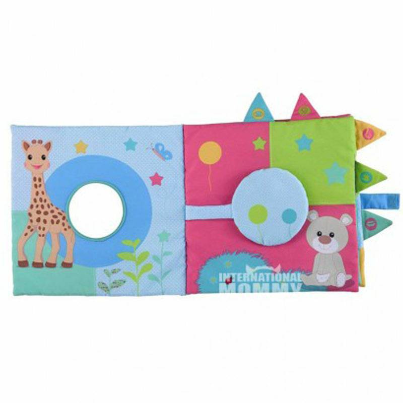 Vulli Sophie French Baby Large Touch Toy Cloth Book Versi Luar Negeri