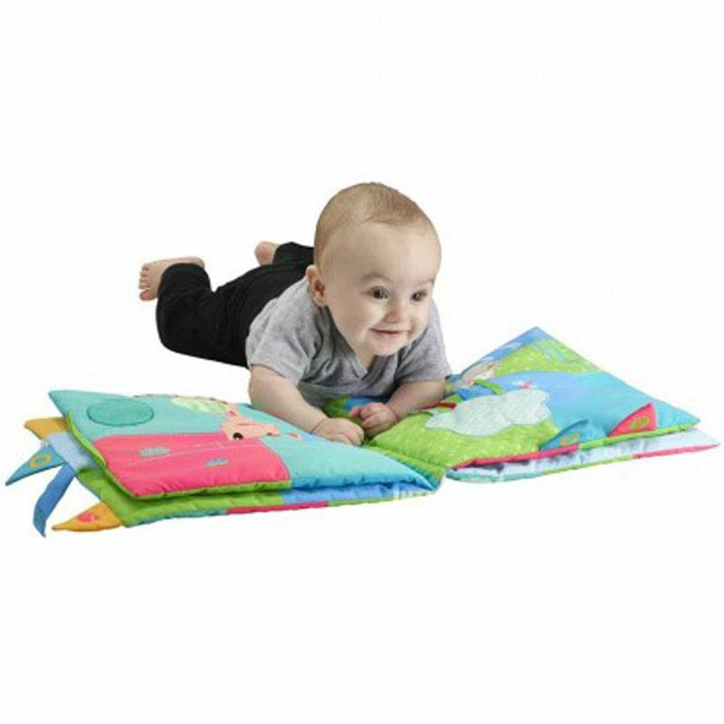 Vulli Sophie French Baby Large Touch Toy Cloth Book Versi Luar Negeri