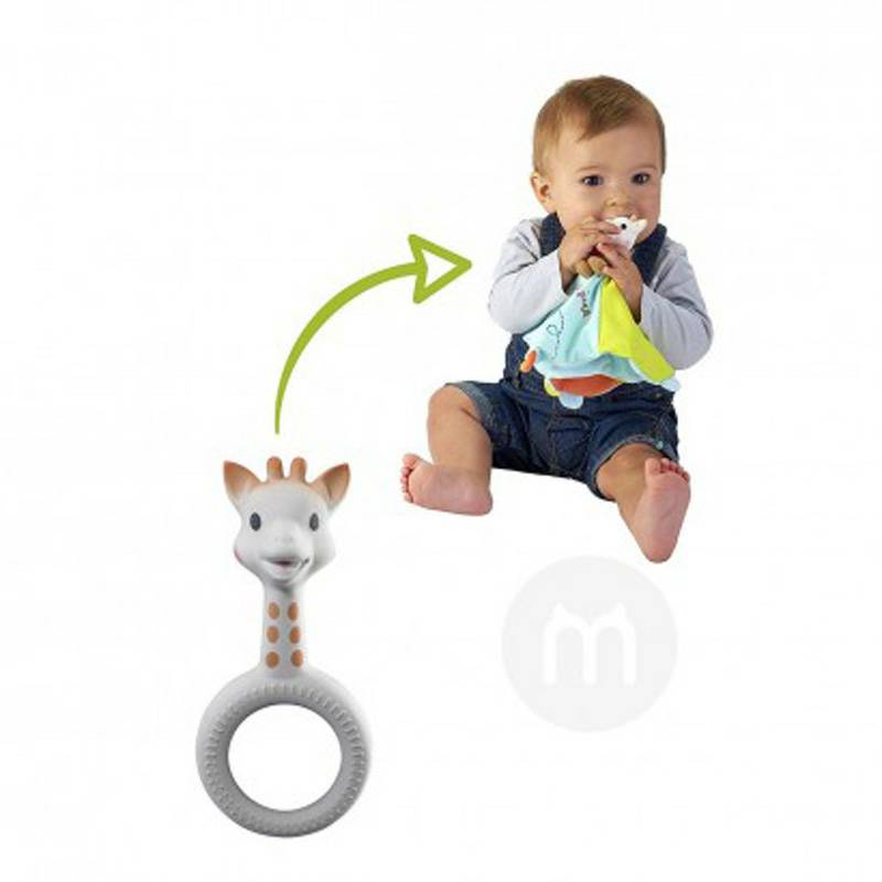 Vulli Sophie Bayi Prancis Jerapah Berwarna-warni Handuk Menenangkan Versi Luar Negeri