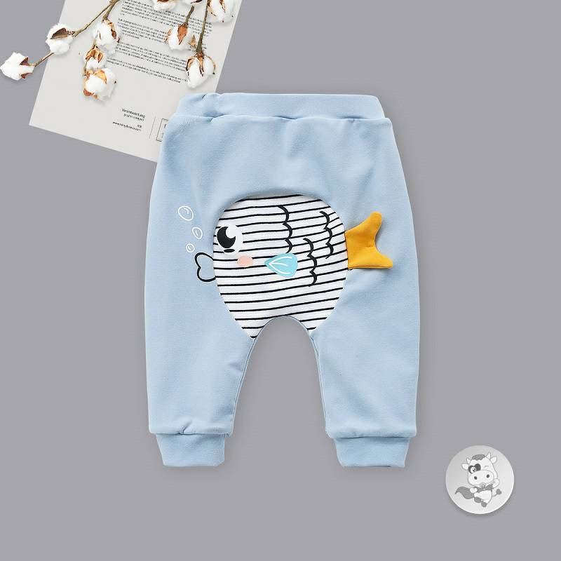 Verantwortung jantan dan betina bayi meludah ikan gelembung ditambah beludru celana PP besar biru