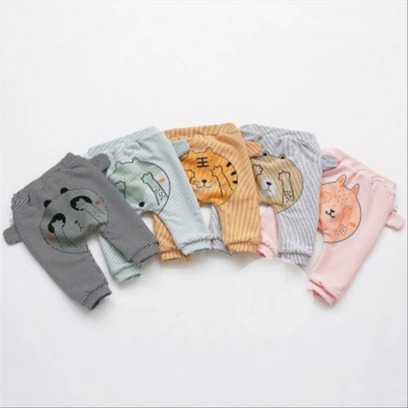 Verantwortung jantan dan betina garis-garis bayi bergaris mata harimau plus celana PP beludru kuning