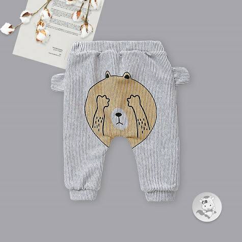 Verantwortung bayi laki-laki dan perempuan bergaris-garis penutup mata ditambah beludru celana PP besar abu-abu muda