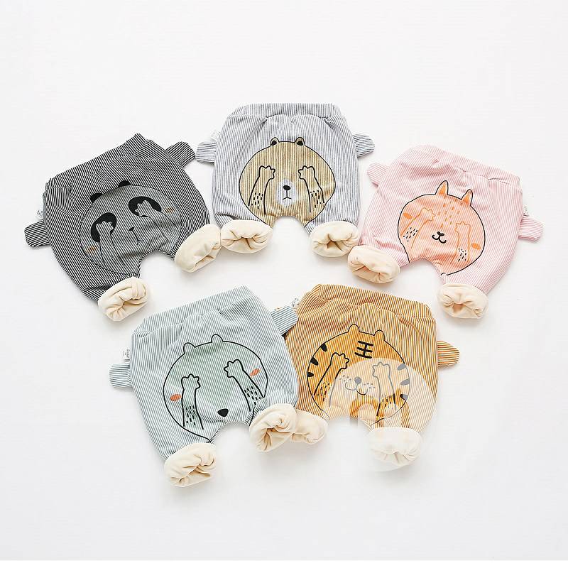 Verantwortung bayi laki-laki dan perempuan bergaris-garis penutup mata ditambah beludru celana PP besar abu-abu muda