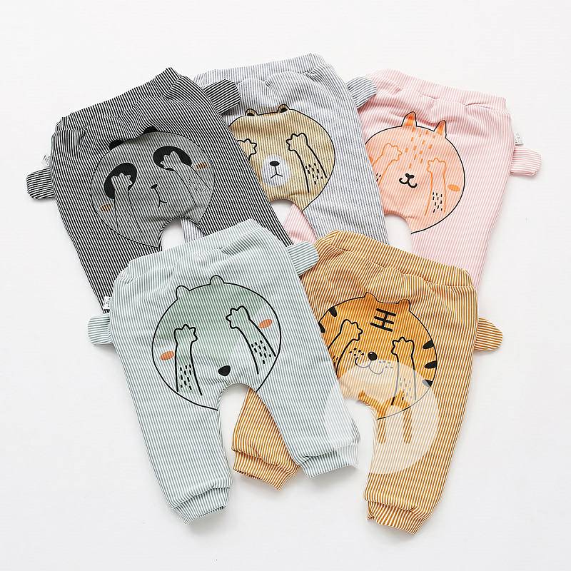 Verantwortung bayi laki-laki dan perempuan bergaris-garis penutup mata ditambah beludru celana PP besar abu-abu muda