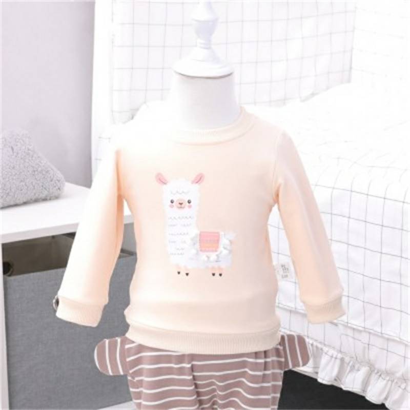 Verantwortung jantan dan betina bayi alpaka plus sweter pullover krem