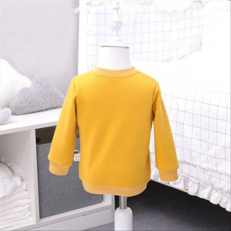 Patroli kota bayi laki-laki dan perempuan Verantwortung plus sweater pullover beludru kuning