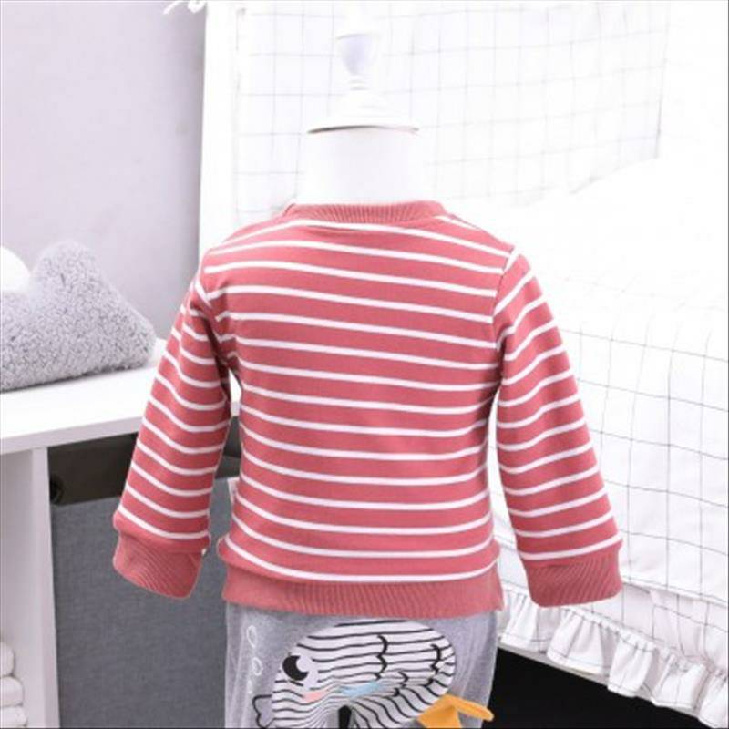 Verantwortung bayi laki-laki dan perempuan SUPER garis-garis pahlawan ditambah sweater beludru pullover besi merah