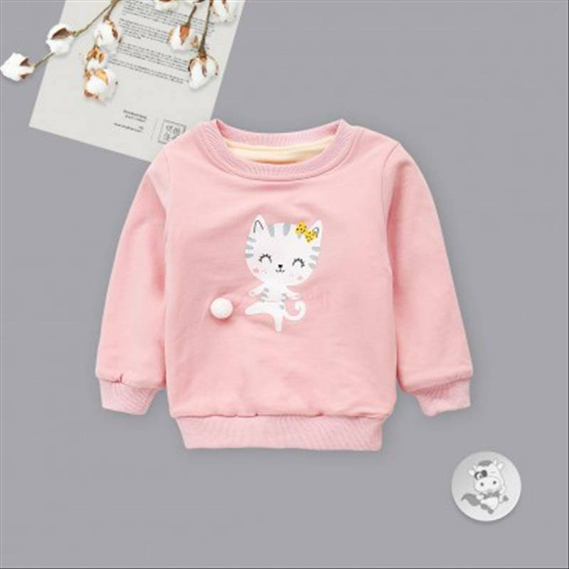 [2 potong] Verantwortung jantan dan betina bayi kucing lucu ditambah beludru sweter sweater merah muda + meludah ikan ge