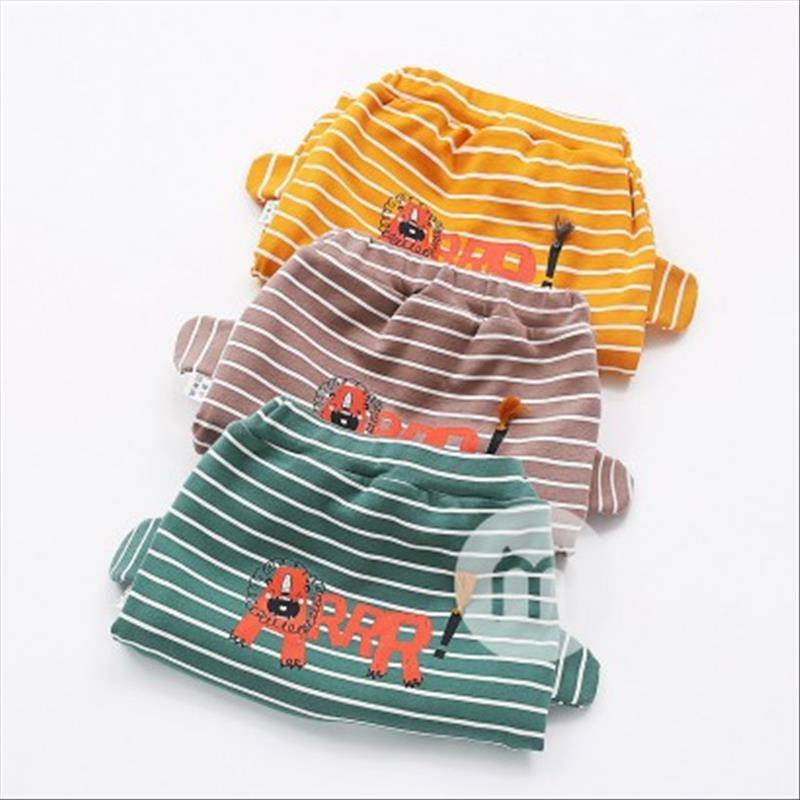 [2 Buah] Verantwortung jantan dan betina bayi dinosaurus bermata besar pullover ditambah sweater beludru oranye + garis-