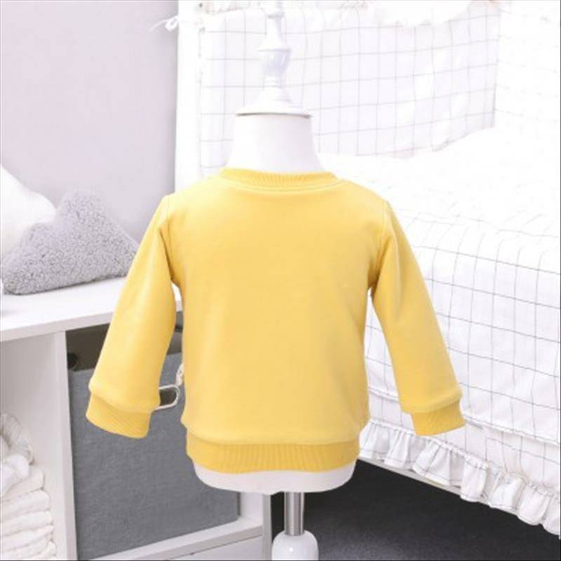[2 lembar] Verantwortung jantan dan betina bayi rubah kecil pullover ditambah sweater kasmir Kuning + kisi saku kacamata