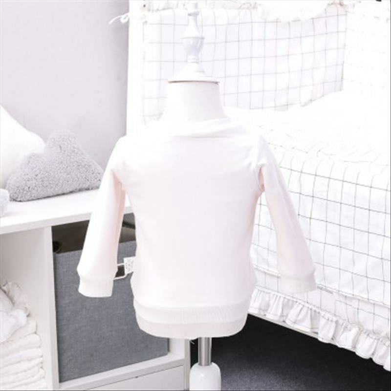 [2 pieces] Verantwortung bayi laki-laki dan perempuan kecil balon pullover ditambah sweater beludru putih + ikan gelembu