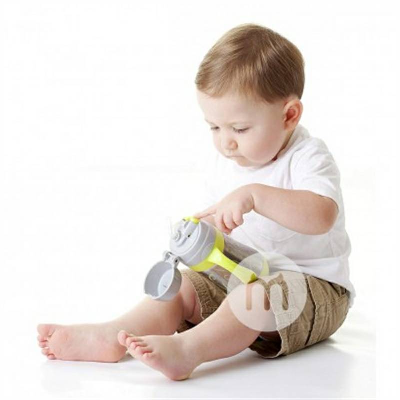 cangkir jerami terisolasi stainless steel Nuby AS dengan pegangan 280ml selama lebih dari 12 bulan versi luar negeri