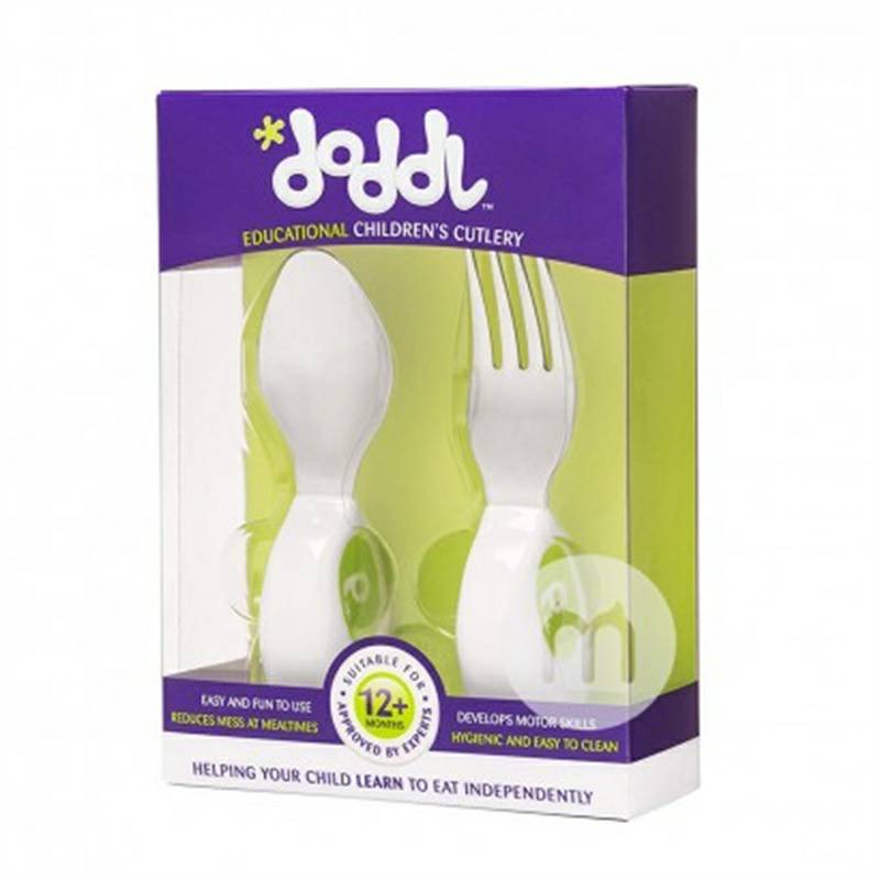 Doddl British Doddl Children`s Stainless Steel Sendok Garpu Set Pelatihan Edisi Luar Negeri