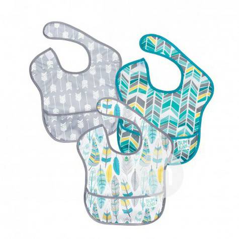 BUMKINS American BUMKINS bib tahan air bayi 3 buah versi luar negeri