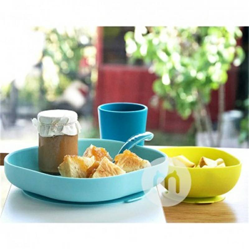BEABA French BEABA Bayi Silicone Sucker Dinner Plate Versi Luar Negeri