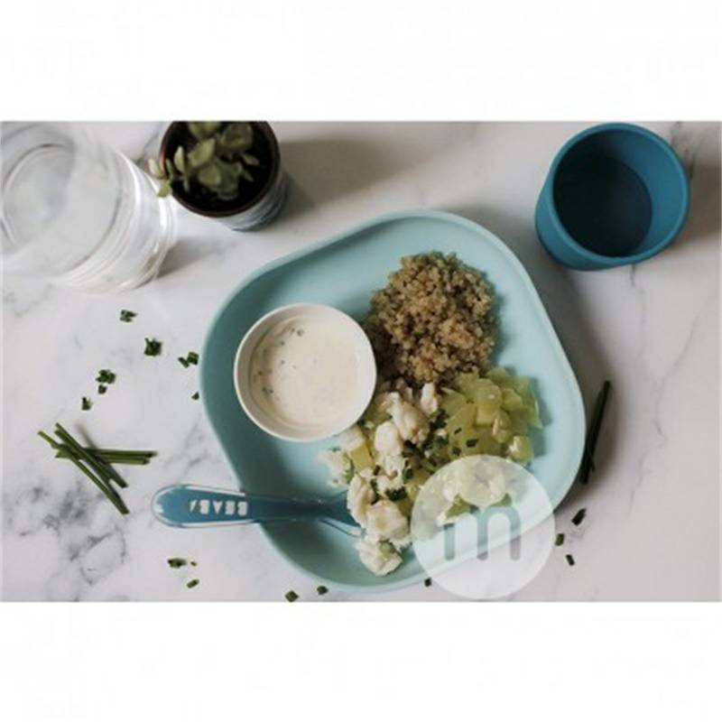 BEABA French BEABA Bayi Silicone Sucker Dinner Plate Versi Luar Negeri