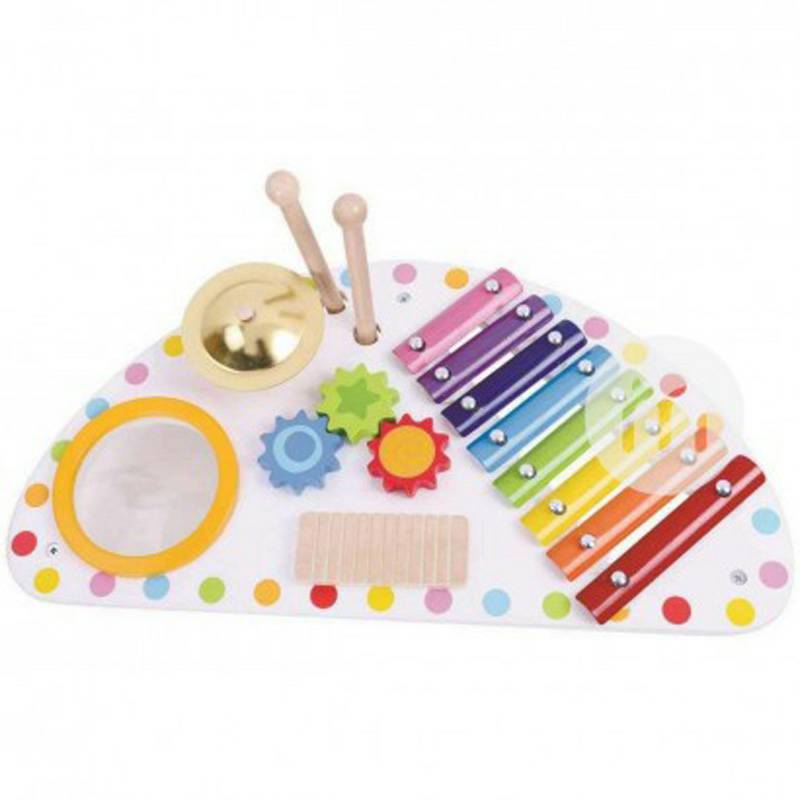 Tooky Toy Jerman Tooky Toy multifungsi pendidikan awal kayu mengetuk piano versi luar negeri