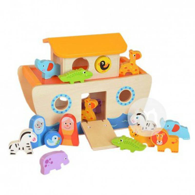 Tooky Toy Jerman Tooky Toy baby Noah`s Ark blok bangunan mainan versi luar negeri
