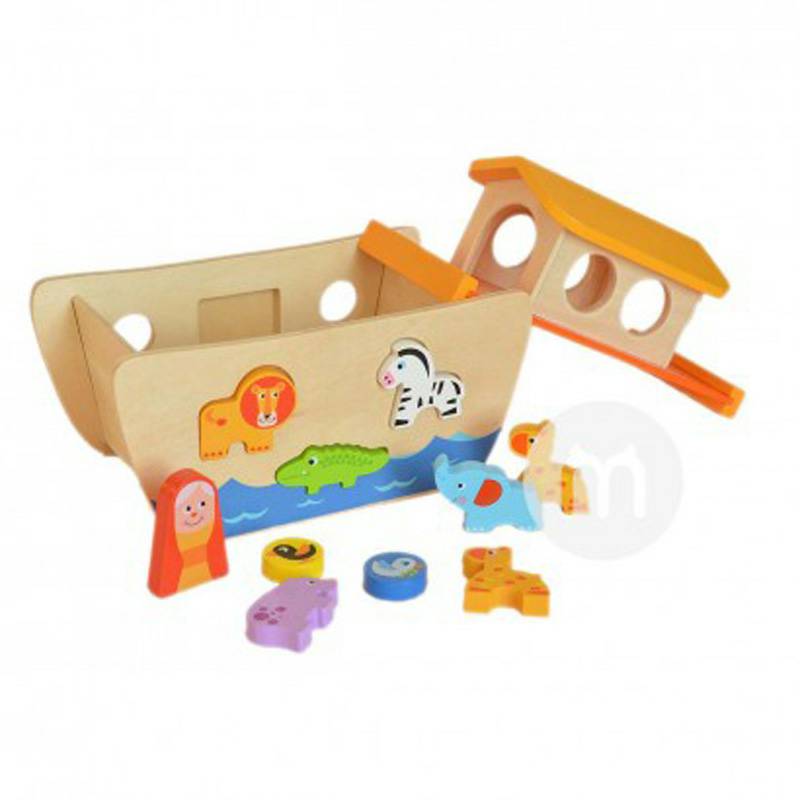 Tooky Toy Jerman Tooky Toy baby Noah`s Ark blok bangunan mainan versi luar negeri