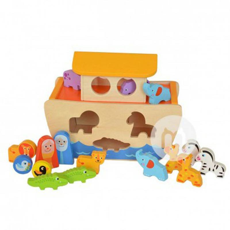 Tooky Toy Jerman Tooky Toy baby Noah`s Ark blok bangunan mainan versi luar negeri