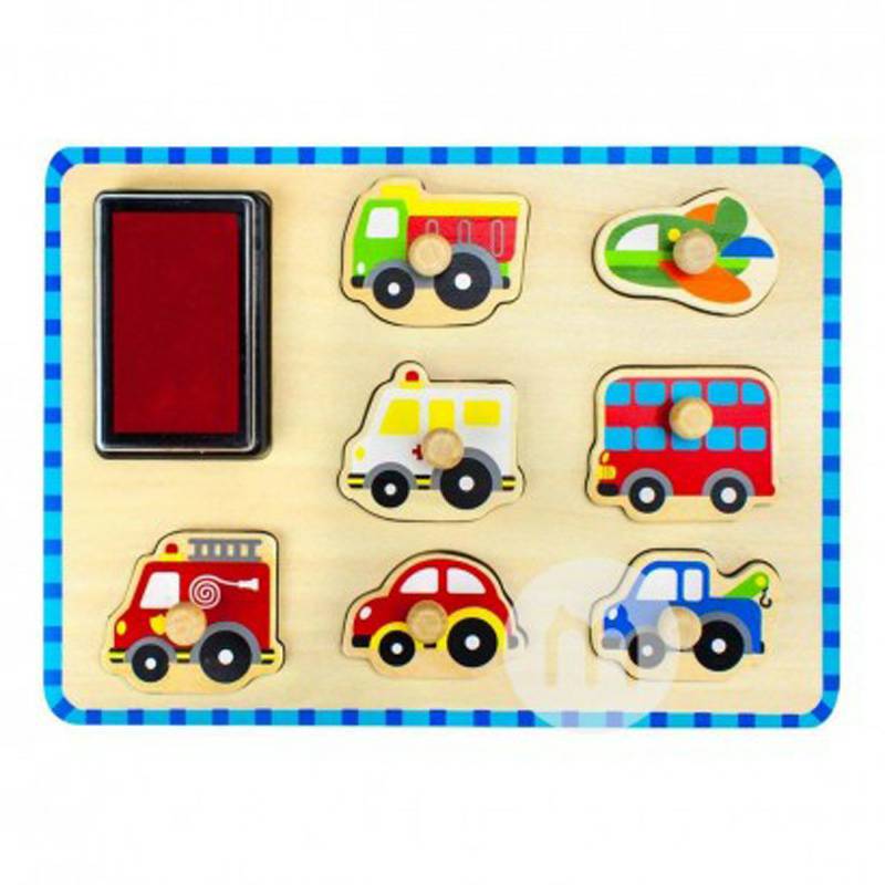 Tooky Toy Jerman Tooky Toy mobil bayi jigsaw puzzle versi luar negeri
