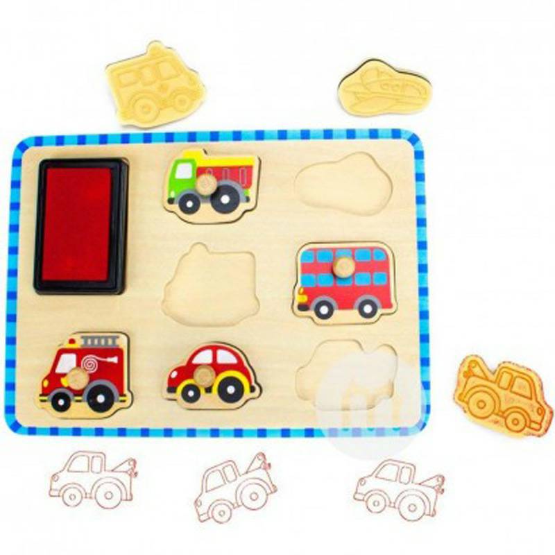 Tooky Toy Jerman Tooky Toy mobil bayi jigsaw puzzle versi luar negeri
