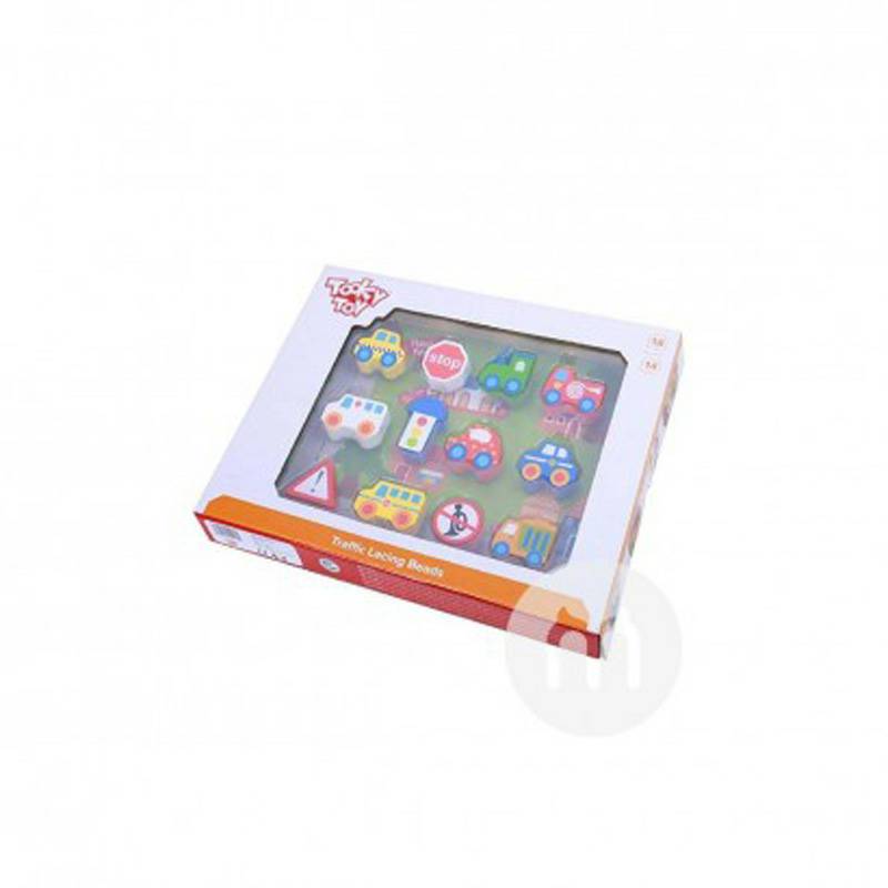 Tooky Toy German Tooky Toy bayi puzzle lalu lintas yang sibuk manik-manik versi luar negeri