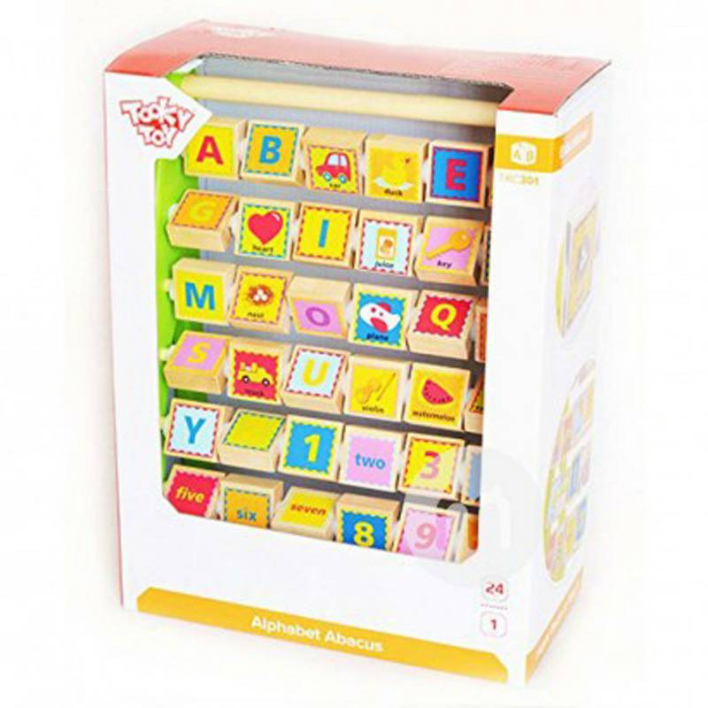 Tooky Toy German Tooky Toy Baby Alphanumeric Cognitive Disk Edisi Luar Negeri