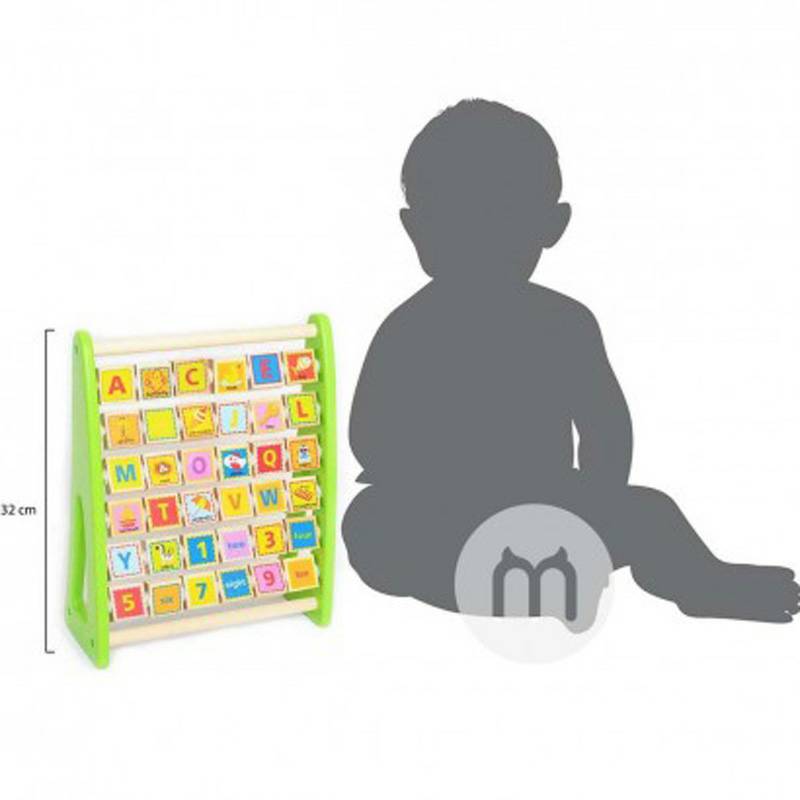 Tooky Toy German Tooky Toy Baby Alphanumeric Cognitive Disk Edisi Luar Negeri