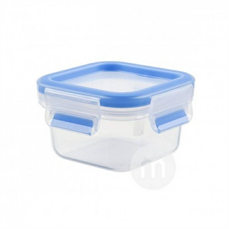 EMSA Jerman kotak camilan plastik persegi dengan tutup 250ml versi luar negeri