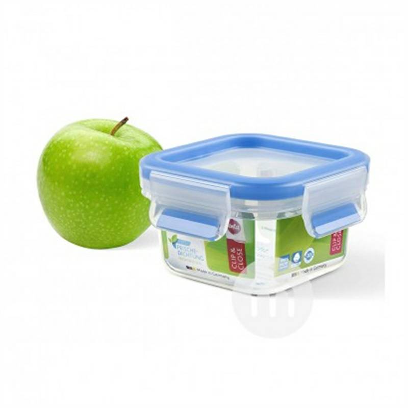 EMSA Jerman kotak camilan plastik persegi dengan tutup 250ml versi luar negeri