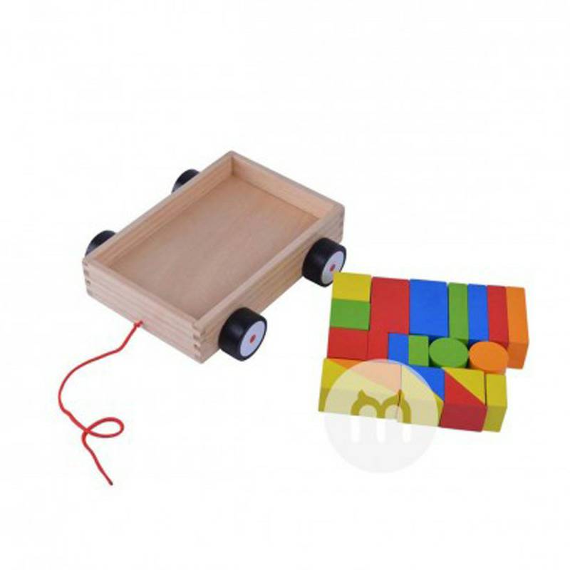 Tooky Toy Jerman Tooky Toy bayi trailer blok bangunan mainan versi luar negeri